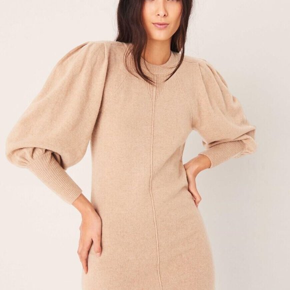 NWT BA&SH Nancy Puffed Sleeve Mini Sweater Dress - Picture 4 of 13